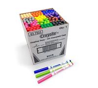 CRAYOLA Washable Fine Line Colouring Pens. Classpack 144ct, 12 Colours | Teacher Classroom Must Haves & Essentials, Bulk Kids Felt Tip Pens For Preschool, Kindergarten, Elementary School