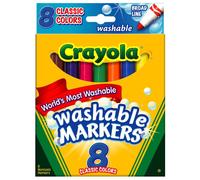 Crayola Washable Markers, Broad Point, Classic Colors, 8/Pack (58-7808) (Pack of 3), Multi