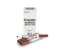 Crayola Brown Markers, Broad Line Markers, 12 Count, 58-7800-007