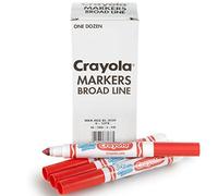 Crayola Washable Markers - Red (12ct), Kids Broad Line Markers, Bulk Markers for Classrooms & Teachers