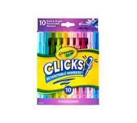 Crayola Washable Markers with Retractable Tips, Clicks, School Supplies, 10 Count, Gifts for Kids