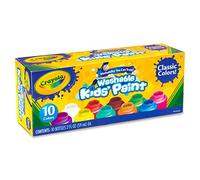 CRAYOLA - Washable Paints in Resealable Jars, Ready to Use, for School and Leisure, 10 Classic Colours, 54-1205, Assorted Colours