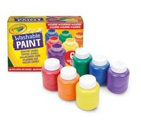 CRAYOLA Washable Project Paint, Painting Supplies for Kids, 6 Count | 6 couleurs, Formule lavable à base d'eau, 6 gouaches prêtes à l'emploi en flacons de 59 ml
