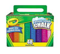Crayola Washable Sidewalk Chalk - Assorted Colours, Bright & Bold - Box of 48, Ages 4+