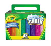 CRAYOLA Washable Sidewalk Chalk - Assorted Colours (Box of 48) | Bright and Bold Ideal for Walls & Pavement Simply Wash Away With Water For Ages 4+