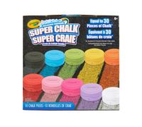 Crayola Washable Sidewalk Chalk for Kids Long Lasting Super Chalk Set Outdoor Chalk 10 Assorted Colors