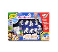 CRAYOLA Washimals - Paw Patrol Super Playset XXL | Includes 8 Washable Figures, 12 Washable Markers, Background Scene & Brush | Suitable for Ages 3+