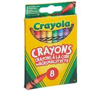 CRAYOLA Wax Colouring Crayons - Assorted Colours (Pack of 8) | A Must-Have for All Kids Arts & Crafts Sets | Ideal for Kids Aged 3+