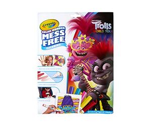 Crayola Wonder Trolls 2 Pages, Mess Free Coloring, Gift for Kids, Age 3, 4, 5, 6