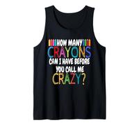 Crayon Coloring Art Lover Artistic Drawing Funny Crayons Tank Top