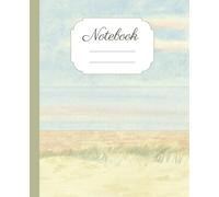 Crayon Daydream Beach Composition Notebook College Ruled - Relaxing Nature Landscapes: Aesthetic Journal for College, School, Office & Work