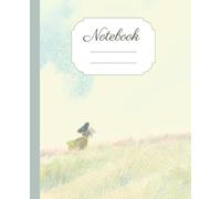 Crayon Daydream Field Composition Notebook College Ruled - Relaxing Nature Landscapes: Aesthetic Journal for College, School, Office & Work