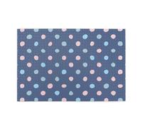 Crayon Dots Navy Blue Background,1000 Pieces Wooden Jigsaw Family Game Jigsaw Puzzles for Adults Teens Home Decor