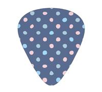 Crayon Dots Navy Blue Background,12 Pcs Guitar Pick,3 Different Thickness Plectrums for Acoustic Guitar Bass Ukulele (0.46mm 0.96mm 0.71mm)