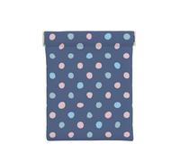 Crayon Dots Navy Blue Background, Squeeze Top Wallet Women Storage Bag Small Coin Purse Change Pouch