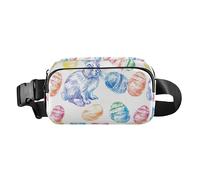 Crayon Drawing Easter Fanny Pack for Women Men, Bumbag Crossbody Waist Packs with Adjustable Strap Belt Bag for Travel Workout Hiking