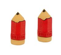 Crayon Earrings Ear Studs Earstuds Miniblings Drawing Painting Pencil Red