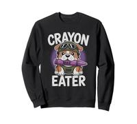 CRAYON EATER Grunt French Bulldog Military Soldier Sarcasm Sweatshirt