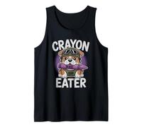 Crayon Eater Grunt French Bulldog Military Soldier Sarcasm Tank Top