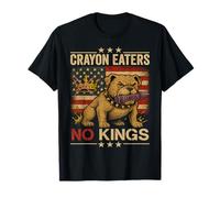 Crayon Eaters No Kings Military Protest USA Flag Veteran T-Shirt