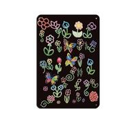 Crayon Flowers Butterfly Painting Retro Poster Metal Tin Sign Chic Art Retro Iron Painting Bar People Cave Cafe Family Garage Poster Wall Decoration 8x12inch(20x30cm)