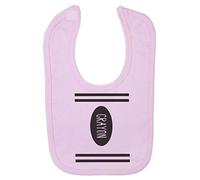 Crayon Parody Halloween Cotton Baby bib - Pastel Pink