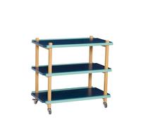 Crayon Rolling Table Dark Blue/ Green/Natural