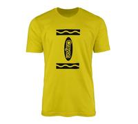 Crayon T-Shirt - Colouring Tee Top World Book Day Colours Costume Outfit Television Show Children Presents Gifts Combed 100% Ringspun Cotton High Stitch Density Extreme Top (Yellow, 1-2 Years)