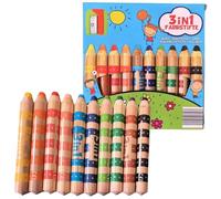 Crayons For Kids 10 Pieces 17x16.5x2.8cm Preschool Coloring Sticks, Classroom Crayon Set, Smooth Glide Coloring For Classroom Kindergarten Home Travel Boys Girls Back To School Easter