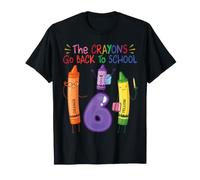 Crayons Students Go Back to School Sixth Grade 2026 2027 T-Shirt