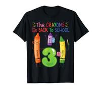 Crayons Students Go Back to School Third Grade 2026 2027 T-Shirt