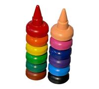 Crayons - Washable Coloring Crayons | Art Supplies For Kids With 12 Bright Colors, Easy Grip, Smooth Texture, Stackable, Non-Staining, Break-Resistant, Creative Fun, Early Learning, Drawing, P