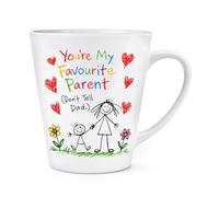 Crayons You're My Favourite Parent Don't Tell Dad 12oz Latte Mug Cup