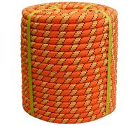 CRAYZA 3/4 Inch x 50 Feet Double Braided Arborist Rigging Rope - Heavy Duty Polyester Rope for Tree Work Climbing Swing Nautical Outdoor Adventures, Orange