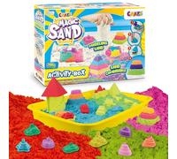CRAZE 700g bunter Knetesand und glutenfrei frei Knetbarer Indoorsand mit Zubehör Magic Activity Box 700 g Colourful Kneading BPA and Gluten Kneadable Indoor Sand with Accessories 32343, Two-Tone