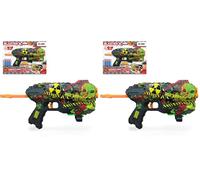 CRAZE BLASTER-X Foam Guns Fury - Children's Foam Gun 30cm, 8 darts, shooting range 14m - Foam explosive toy, 3 Colours, Big (Pack of 2)