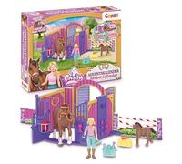CRAZE Cavally Advent Calendar 2025 with Toy Horses for Kids - Horse and Stable Toy Play Set with Horse Figure, Foal, Girl Doll, Grooming Accessories and 24 Surprise Toys