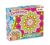 CRAZE DIAMONDZ Mandala Children's Diamond Painting Set, DIY Diamond Painting Craft Set, Mosaic Making for Children with Accessories, 25 x 35 cm