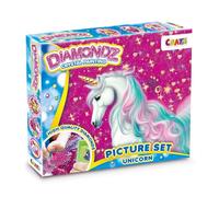 CRAZE DIAMONDZ Unicorn Diamond Painting Kit - DIY Crystal Art Set for Kids Age 5+ with Full Drill Design, Tools and Canvas 14x11 Inch - Creative Diamond Art Gift Idea for Girls