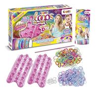 CRAZE loops Loom Bands Creative Box with 600 Rubber Bands, Clasps, Latch Boards & Crochet Hook - Children's Craft Set Necklaces, Rings and Bracelets Make Yourself