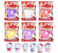 CRAZE Magic Slime Bag Hello Kitty 6 Pack: 6 Kids Bags, 6 Colors, Non-Toxic, Children's Set, No Residue, Purple, Orange, Yellow, White, Pink, Purple, Violet