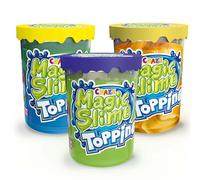 CRAZE MAGIC SLIME Topping Fantasy Bundle of 3 - Kids Slime Kit with 3x 70 ml Cans, Glitter and Toppings, slime making kit and Toy for Creative Play