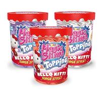 CRAZE MAGIC SLIME Topping Hello Kitty Fantasy Bundle of 3 - Slime Kit for Kids, 3x 70 ml Box with Glitter and Toppings, Putty Style slime Toy for Creative Play