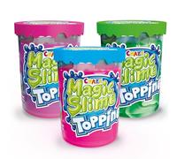 CRAZE MAGIC SLIME Topping Magic Bundle of 3 - Kids Slime Kit with 3x 70 ml Cans, Glitter and Toppings, slime making kit and Toy for Creative Play