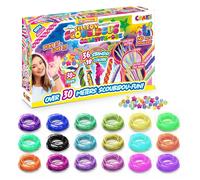 Craze Scoubidou Creative Box ? Silicone Scoobies Strings Kit with 36 Scooby Strings & 30+ Beads ? Friendship Bracelet Kit & Crafts Kit, Crafting Gifts