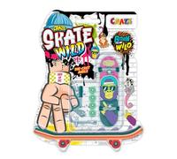 CRAZE Skate Fingerboard Set - Wild Edition | 4 Mini Skateboards with Animal Designs & Accessories | Skate Fingerboards for Children & Teenagers