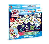 CRAZE Splash Beadys Stencil Set for Fuse Beads Boys Motive 11065 Multi-Colour