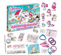 CRAZE Unicorn Advent Calendar 2025 for Kids - 24 Surprise Toys with Figures, Accessories & Stationery - Magical Countdown Calendar Christmas Gifts for Girls Age 3+