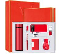 Crazee Deal Luxury Gift Set with LED Temperature Display Vacuum Insulated Flask, Pen, USB Flash Drive, Power Bank, Computer Mouse, Keychain, Card Holder & Bookmark