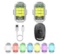 Craznick 2 Pack Drone Strobe Light with Remote Control for DJI NEO/Mini 4K/AVATA 2/Mini 4 Pro/Mini 3 Pro/Mini 2 SE/Air 3/Air 3S/Mavic 3 Pro Drone Night Flight FAA Anti Collision Rechargable Led